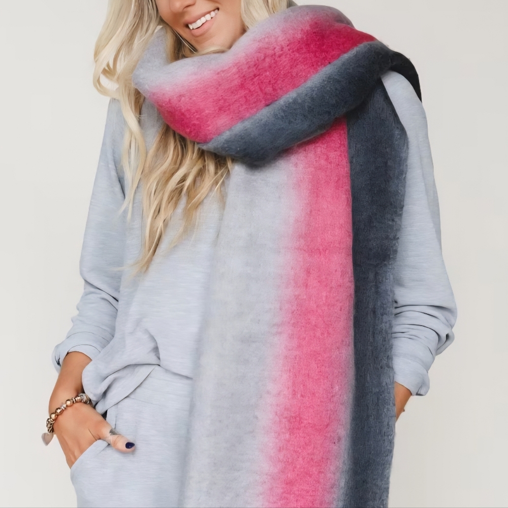 Ombre Oasis Fringe Scarf NIB